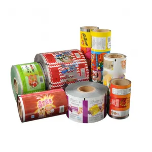 Food Grade Custom Print Merk Pvc/Pet/Pe Gelamineerd Plastic Verpakking Roll Films Voor Snack