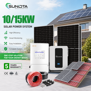 Sistema Solar Híbrido (On-Off Grid) de 8kW, 10kW, 15kW con Paneles Monocristalinos y Batería de Litio - Precio de Fábrica Personalizado - Product Image 1