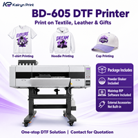 Imprimante DTF BD-605 5 têtes I3200, largeur d'impression 680 mm, 40 m²/h, encre CMYKW blanche pour impression textile par transfert thermique sur T-shirt
