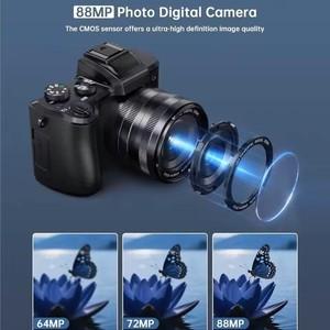 Appareil photo numérique 8K avec autofocus, photographie avec Wifi et écran tactile, caméra <span class=keywords><strong>de</strong></span> vlogging, fonctionnalité d'enregistrement, caméra à écran tactile - Product Image 4