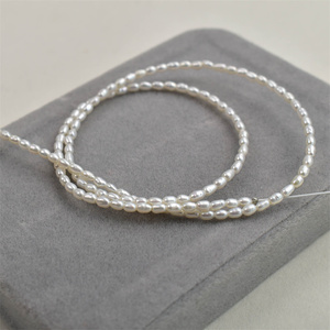 2-3Mm Mini Kleine Rijst Ovale Druppel Gekweekte Parel Natuurlijke Zoetwaterparel Handgemaakte Diy Streng Losse Parel Kralen - Product Image 2