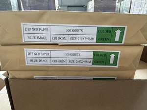 Chine Fabrication A4 NCR Papier 60gsm CB Blanc CFB <span class=keywords><strong>Bleu</strong></span> Jaune Vert rose en <span class=keywords><strong>Bleu</strong></span> Image - Product Image 5