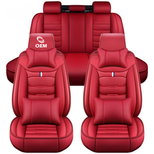 Hot Selling Full Set Universal Fit Waterproof Non-Slip Durable Luxury Pillows <b>Cushions</b> PU <b>Leather</b> Car Seat Covers - Product Image 1