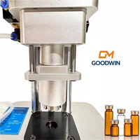 Machine de scellage semi-automatique de bureau pour flacons, ampoules et bouteilles de liquide oral en verre, avec capuchons en aluminium et plastique à sertir