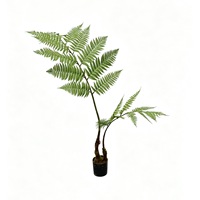 Fougère artificielle à fils dorés, plante verte d'intérieur, décoration de jardin, plante en pot, décoration douce et aménagement paysager