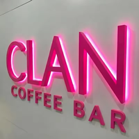 Enseigne publicitaire LED 3D lumineuse personnalisée en lettres acryliques FF, grande taille, pour intérieur, étanche IP65, contrôle par application, pour réception