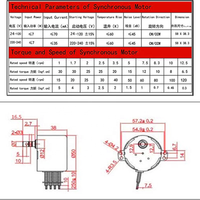 50KTYZ moteur synchrone à aimant Permanent 220V AC moteur avant et arrière contrôlable basse vitesse Micro moteur 1.2 ~ 110