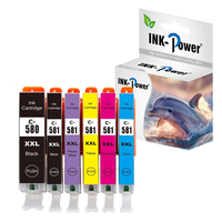 Cartouche d'encre jet d'encre couleur compatible premium INK-POWER 580 581 PGI-580 CLI-581 580XL 581XL pour imprimante Canon PIXMA Ts6250