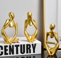 Ornements de Bureau Créatifs « Pensée Droite Gauche » d'Inspiration Scandinave, Mini Artisanat en Résine, pour la Décoration d'Intérieur Salon et l'Art Décoratif