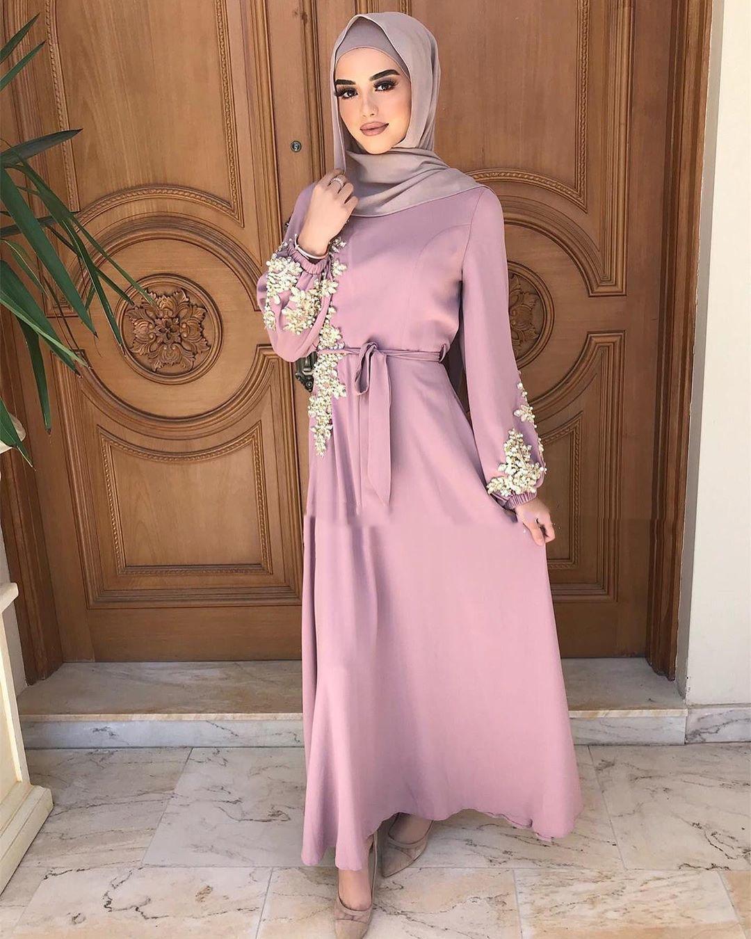 Vestito Preghiera Donna Musulmana - Abaya Con Hijab E Tasbih, Taglia Unica, Tessuto Jersey, Turchia - Foto 6