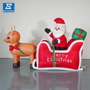 Decoración navideña Publicidad Inflables Papá Noel Modelo Inflable con carruaje de renos - Product Image 1