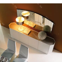 Buffet italien de luxe léger, couleur champagne, armoires de rangement, meubles, maison, salon, armoires
