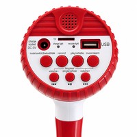 Mégaphone portable 25W 5.0 avec haut-parleur, enregistrement sur carte USB/TF, alarme, rouge et blanc