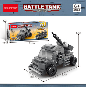 Chaser Tank – Blocs de construction 6-en-1 – Modèle de véhicule tactique 156 pièces, kit de briques éducatives miniatures pour cadeaux de fête et objets promotionnels - Product Image 4