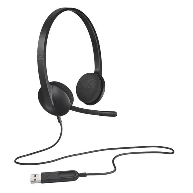 Logitech H340 Over-ear USB Stereo Headphones Hands-free Calling Gaming Meeting Video Chat Computer Office Wired Headset with Mic