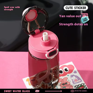 Botella <span class=keywords><strong>de</strong></span> viaje <span class=keywords><strong>de</strong></span> plástico transparente <span class=keywords><strong>de</strong></span> 700ML al por mayor, taza <span class=keywords><strong>de</strong></span> té portátil <span class=keywords><strong>de</strong></span> gran capacidad con bonito diseño <span class=keywords><strong>de</strong></span> dibujos animados para acampar - Product Image 6