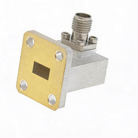 Adaptateurs coaxiaux à guide d'ondes, type terminal orthogonal de précision, modèle en aluminium et cuivre personnalisable de haute qualité