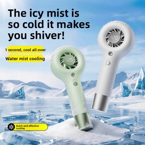 Autre nouveau mini-ventilateur portable avec une longue autonomie de batterie, un fonctionnement silencieux, une turbine puissante et une fonction humidificateur à brumisation portable. - Product Image 2