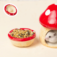 Maison de repos universelle en céramique écologique en forme de champignon pour petits animaux, mobilier pour hamsters, fournitures pour petits animaux