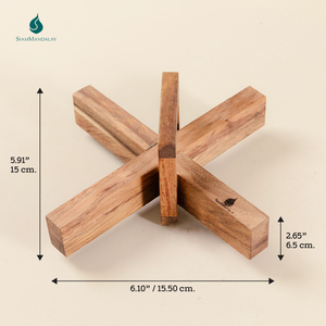 Mysterious X : Puzzle en bois à débrousser en forme de croix, jeu de logique éducatif et casse-tête stimulant - Product Image 3