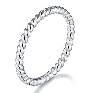 Q513 Stainless Steel <b>Ring</b> Modern Twisted Design Unisex Fashion Gift Jewelry <b>Plain</b> Band Style - Product Image 1