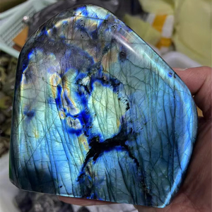 Natuurlijke Blauwe Flits Labradoriet Vrije Vormen Kwarts Kristal Gepolijst Onregelmatige Vorm Labradoriet Steen Voor Decoratie - Product Image 1