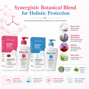 Gel de Lavado Íntimo <span class=keywords><strong>con</strong></span> Ácido Bórico, Aloe Vera Orgánico y Menta, Sin Parabenos, Equilibra el PH, Antibacterial, Limpiador Íntimo - Product Image 2