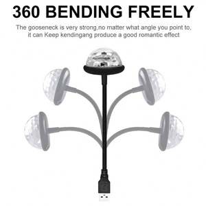 USB Mini Disco Ball <span class=keywords><strong>Magic</strong></span> Stroboscope Lights moving retro poj dj mini laser led stage lights 2022 for Car Atmosphere Room Decorations - Product Image 6