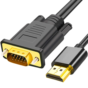Dajiang OEM mạ vàng cho HDMI để <span class=keywords><strong>VGA</strong></span> 1.8m Cáp (Nam đến Nam) tương thích cho máy tính Máy Tính Để Bàn Máy Tính Xách Tay PC - Product Image 1