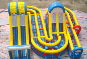 Siêu vui vẻ giá rẻ không khí vui vẻ trở ngại khóa học Inflatable cho trẻ em và người lớn đầy thử thách - Product Image 2