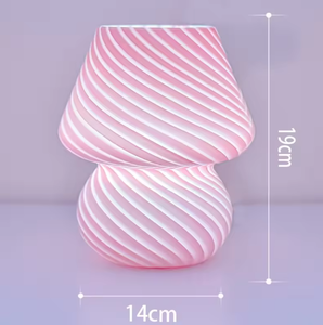 Lampe de chevet créative moderne simple en verre, design champignon, alimentée par USB, multicolore, pour chambre, <span class=keywords><strong>bureau</strong></span> et salle <span class=keywords><strong>d</strong></span>'étude - Product Image 2