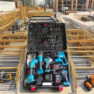 Kit Combiné d'Outils Électriques Sans Fil 21V Moteur Brushless Perceuse <span class=keywords><strong>à</strong></span> Percussion Clé Meuleuse d'Angle Machine <span class=keywords><strong>à</strong></span> Couper Cinq Pièces Coffret Robuste OEM - Product Image 2