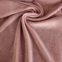 Tissu Velours Tricoté en Coton Rose Poudré Premium 240 g/m² 80/20 Coton Polyester en Rouleau pour Vêtements en Gros