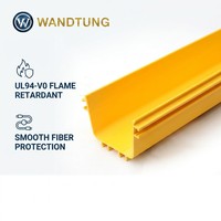 Goulotte optique industrielle ignifuge en PVC ABS jaune pour la pose de câbles