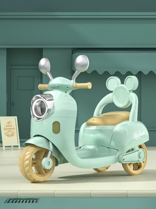 Popular Mickey, Bicicleta Eléctrica de <span class=keywords><strong>Pedales</strong></span> para Niños de 6V, Columpio para Bebés, Carro Deslizante, Juguete Recargable para Edades de 2 a 8 Años, Batería, Bicicleta de 3 Ruedas - Product Image 3