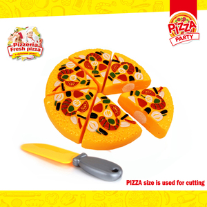 Juego de 6 piezas para cortar <span class=keywords><strong>pizza</strong></span> con cuchillo de juguete, juguetes de comida simulada para niños, fracciones de partes enteras, educación temprana, regalo para niños pequeños - Product Image 2