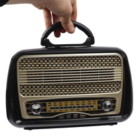 Radio portable Kemai rétro vintage nostalgique, antenne tout-en-un, multibande, rechargeable, USB, AM FM SW 3 bandes, MP3/FM