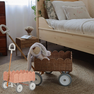 รถเข็นหวายสำหรับเด็กทำด้วยมือจากเวียดนาม - Product Image 3