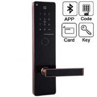Tuya Wifi veya Ttlock Ble Uygulaması Akıllı Dijital Kilit Şifreli Kapı Kilidi Kartlı Anahtarsız Elektronik Kilit