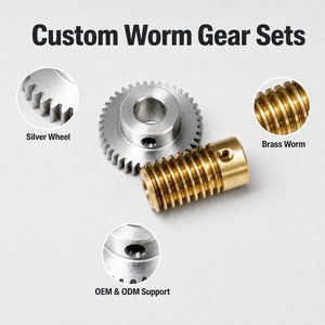 Módulo de 0.5, Engranaje Helicoidal y Juego de Tornillos Sin Fin, Relación 1:40, Diámetro Interior de 6mm, Acero al Carbono, Piezas de Reducción de Engranajes Helicoidales, Mecanizado Personalizado - Product Image 2
