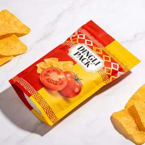 Sachet d'emballage personnalisé imprimé avec fermeture éclair, pour biscuits et chocolats, en feuille d'aluminium, avec encoche de déchirement et fermeture refermable - Product Image 4