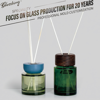Bouteilles diffuseurs de parfum en verre personnalisées en usine, de 50 ml à 300 ml, formes rondes et carrées, écologiques, durables, couleurs personnalisées, logos acceptés