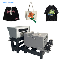 Printer DTF 42cm, dengan Shaker A2 otomatis penuh 16.5 inci Digital DTF Inkjet Printer kepala ganda Transfer panas Inkjet