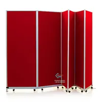 Portable Screen Workstation Folding Room Divider Partition Conference Screen Room Divider with Wheels for Office