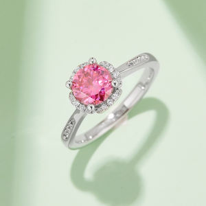 แหวนเพชรมอยส์ซอไนต์เกรด D 1กะรัตฝังเพชรโมอิสชุบเงิน S925สวยงาม - Product Image 3