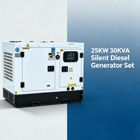 Générateur diesel super silencieux 20 kVA 25 kVA 30 kVA triphasé avec ATS pour usine, bâtiment commercial, CE