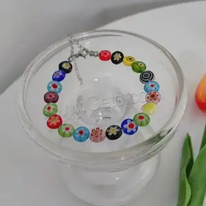 A granel atacado joias flor lâmpada pulseiras para mulher mais cores para escolha comprimento aprox 6-8 polegadas 1650558