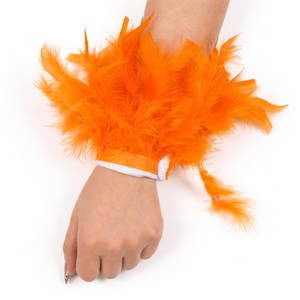 Nueva Llegada Pulseras de Plumas de Pavo de Colores Mezclados, Pulsera de Moda Desmontable, Brazalete de Plumas de Pavo - Product Image 5