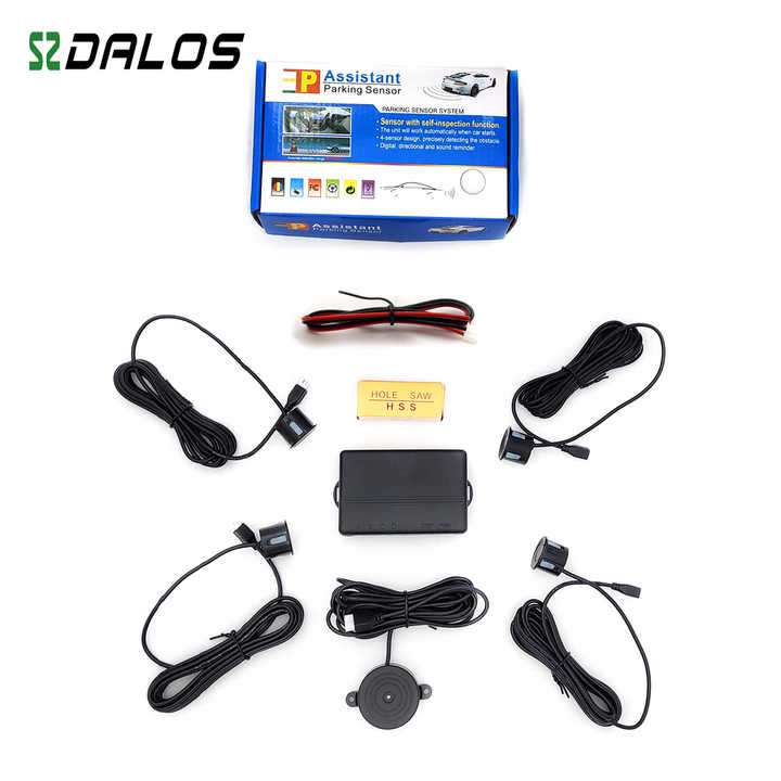 Parking Sensor Kit de sensor de estacionamento para carro Visor de LED  automático para carro 4 sensores para todos os carros Sistema de  estacionamento