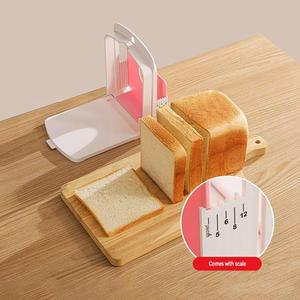Cortador de Pan Plegable y Ajustable, Herramienta para Rebanar Pan Tostado, Molde de Plástico para Cortar Pan con Medidor de Grosor para Pasteles Caseros - Product Image 2